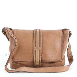 Coach 70949 Leather Shoulder Bag Messenger Tote Brown Men's